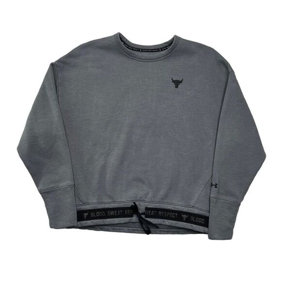 Under Armour Women's Project Rock Collection Blood Sweat Respect Sweatshirt - Picture 1 of 9